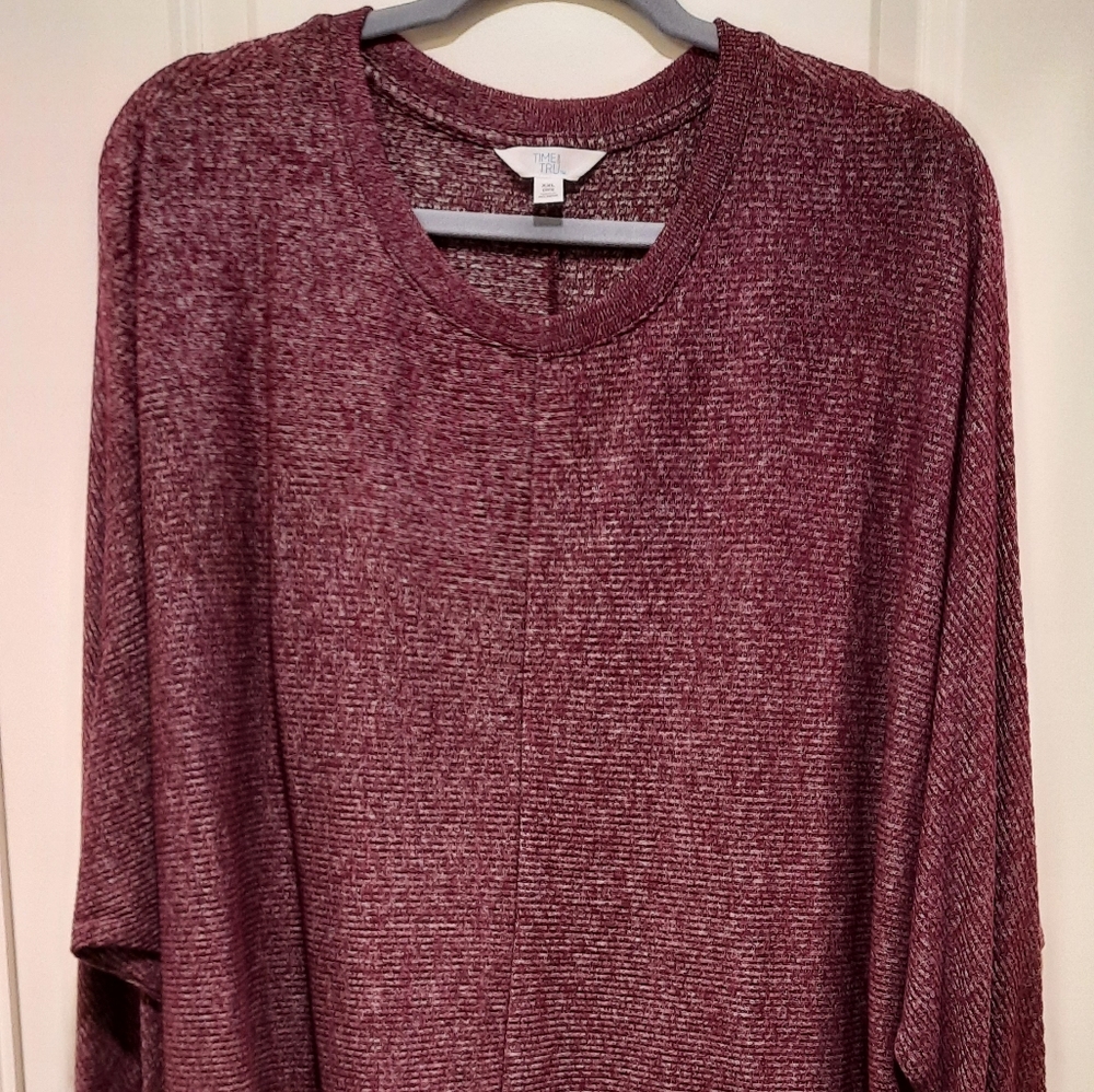 Wine colored soft thermal shirt
